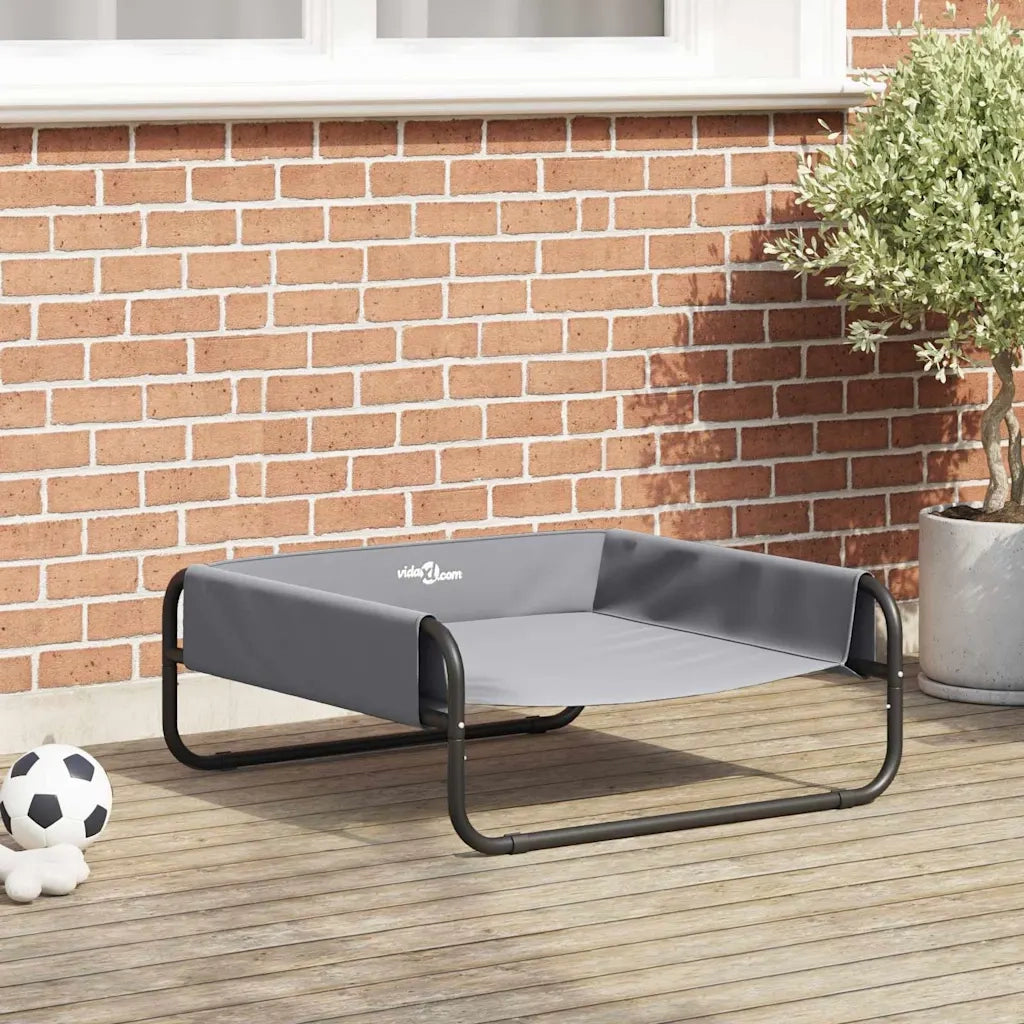 Letto per Cani Grigio chiaro 75 x 75 x 30 cm Acciaio CFW1426723