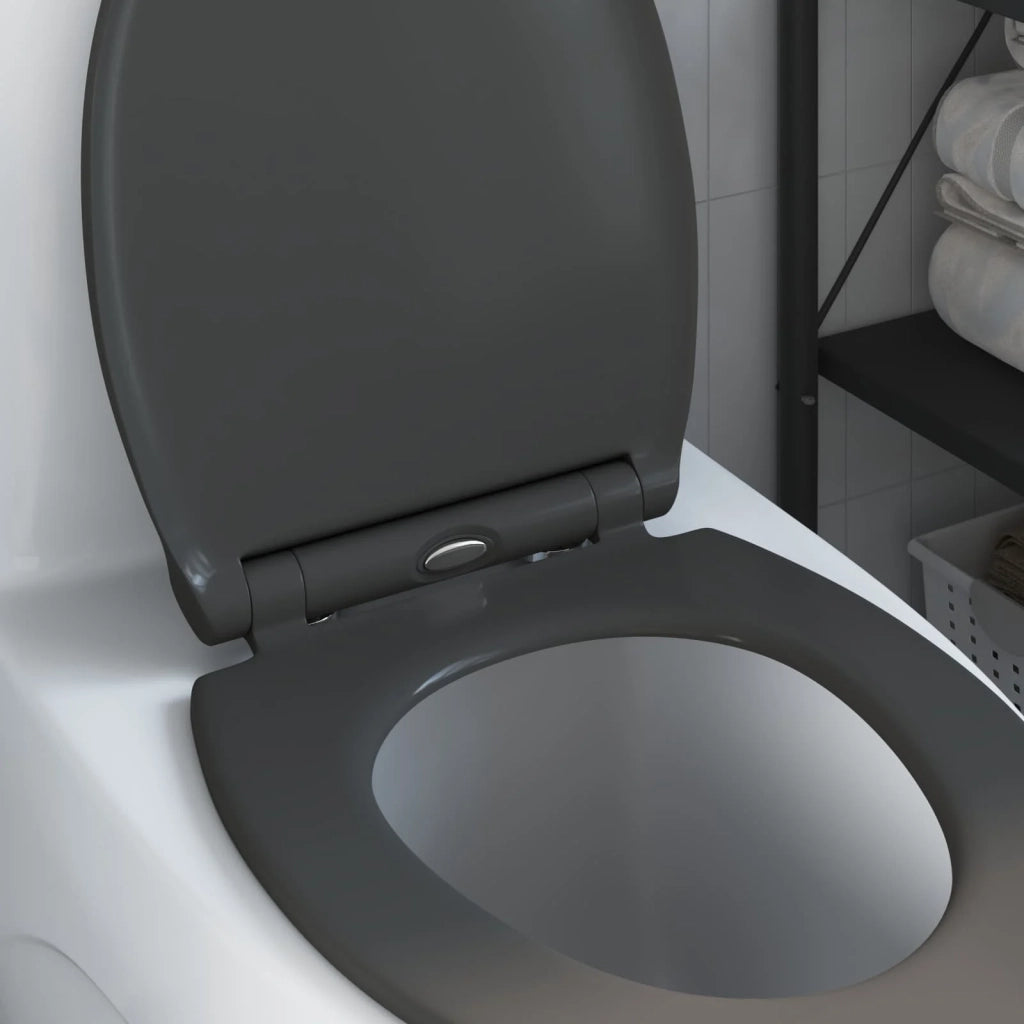 Sedile del WC Antracite 47 x 37,5 x 3,8 cm Duroplast 42002362