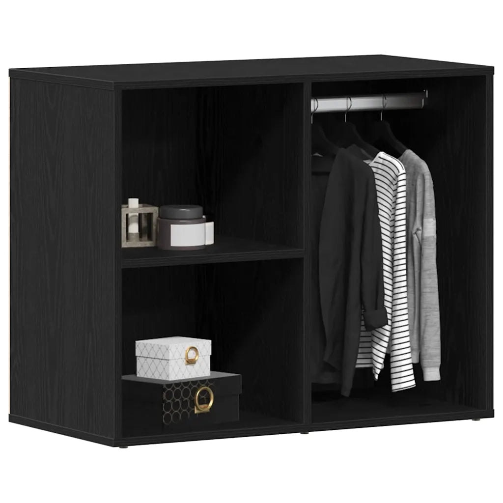 Mobiletto Cosmetico con lo scaffale Rovere Nero 80 x 40 x 65 cm 862788