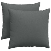 Cuscini da Divano 2 pz | Cuscini per sedie Grigio scuro 45 x 45 cm Tessuto