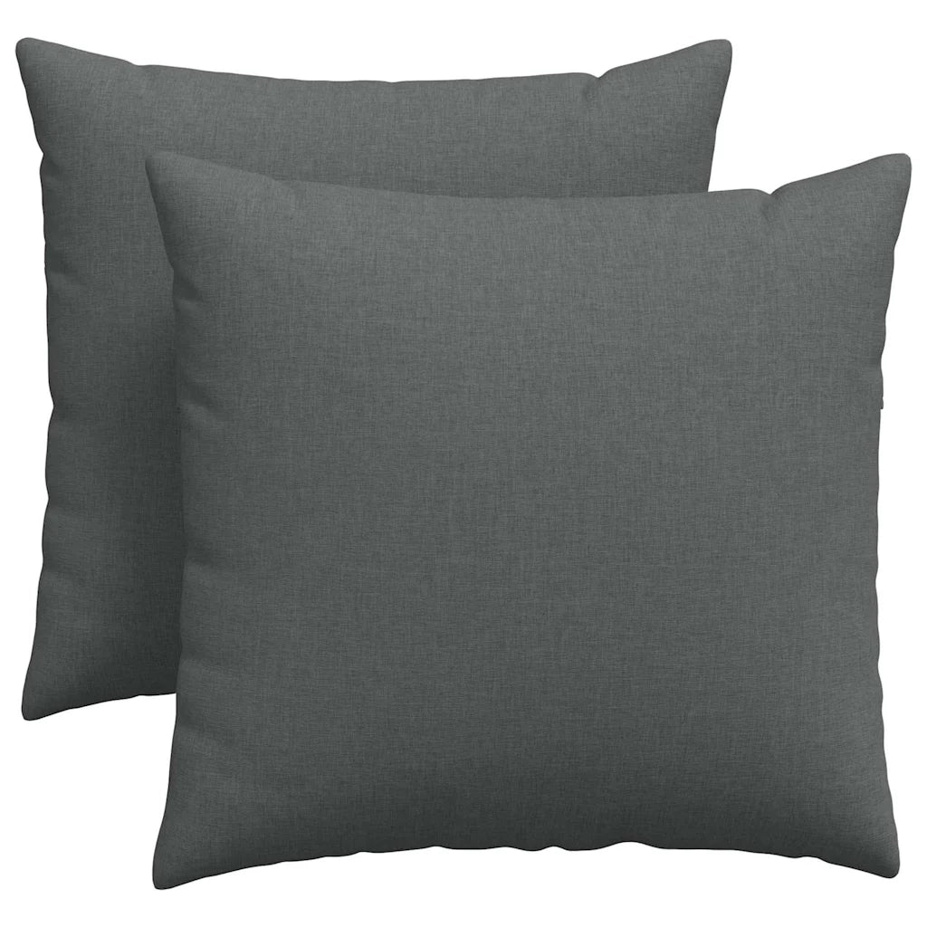 Cuscini da Divano 2 pz | Cuscini per sedie Grigio scuro 45 x 45 cm Tessuto