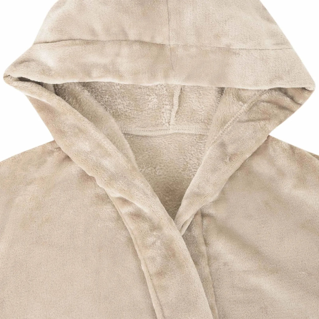 Accappatoio con Cappuccio Beige s Flanella 42017213