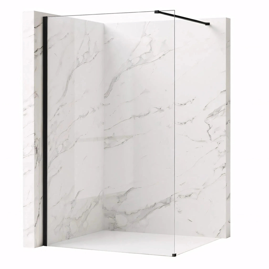 Parete Doccia Rea Flexi Transparent / Black 110