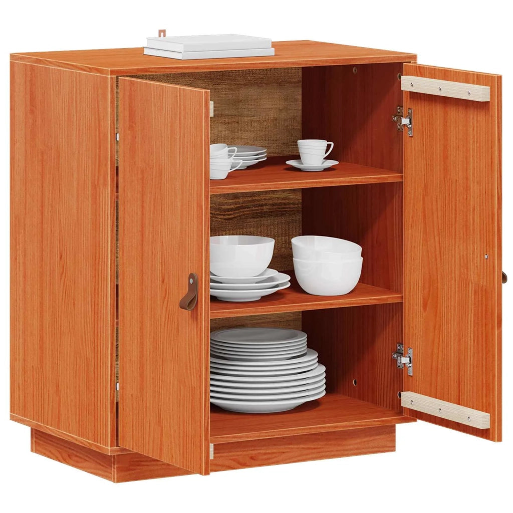 Credenza | Madia | Buffet da pranzo | Armadio da pranzo Marrone Cera 65,5 x 40 x 75 cm Legno di pino massiccio