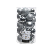 Confezione 30 palline assortite color argento Kaemingk