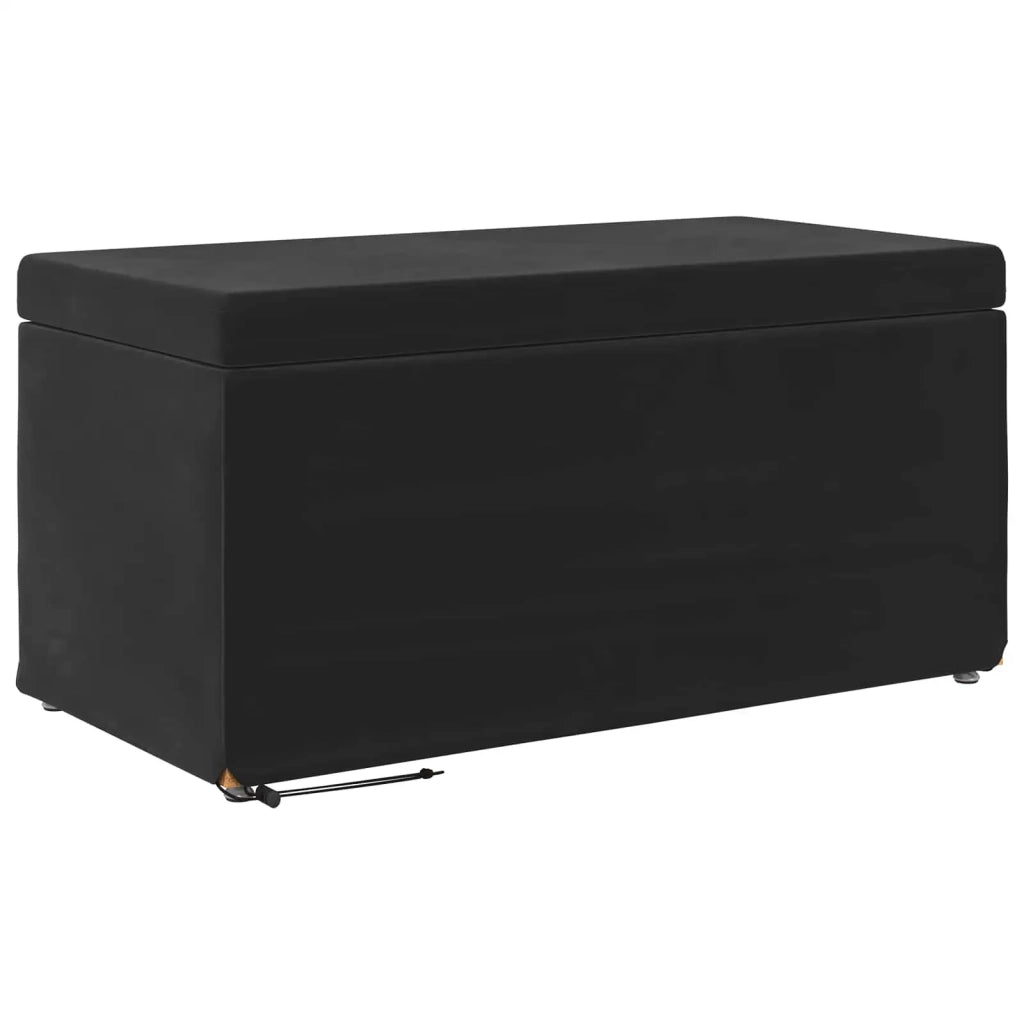 Pouf Nero 81 x 41 x 40 cm Velluto e Legno Ingegnerizzato 876784