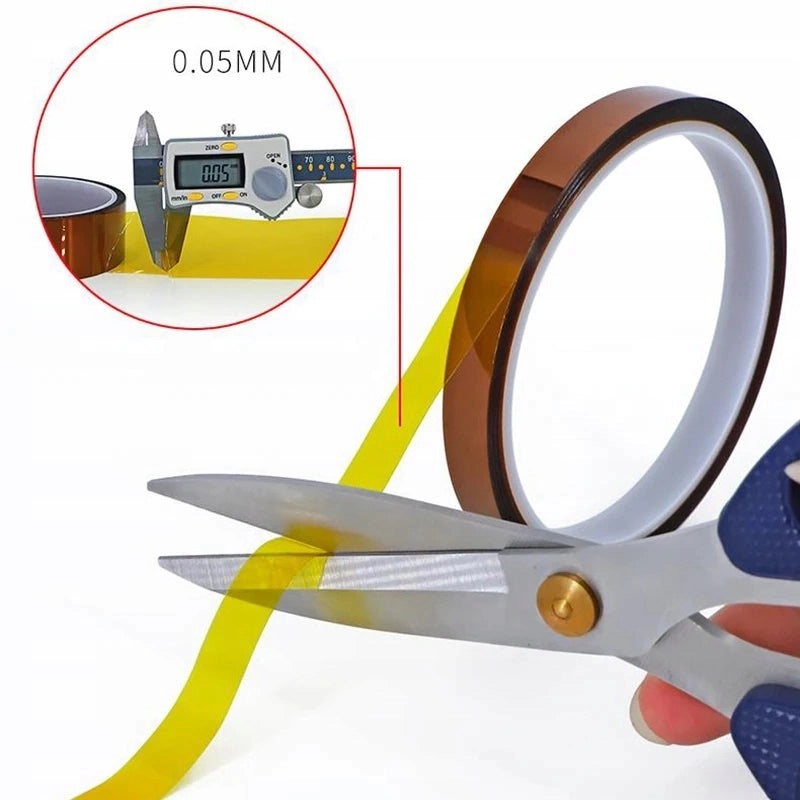 Nastro Kapton 100mm x 30m – Alta Resistenza Termica 240°C | Spessore 0,05mm, Adesivo Silicone