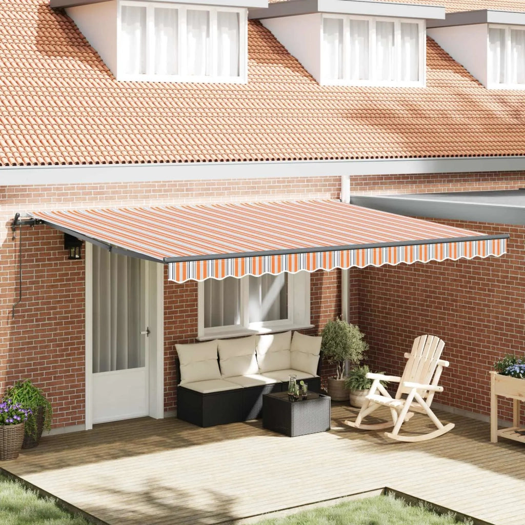 Tenda Retrattile Multicolore 450 × 350 cm Tessuto e Alluminio 3331111