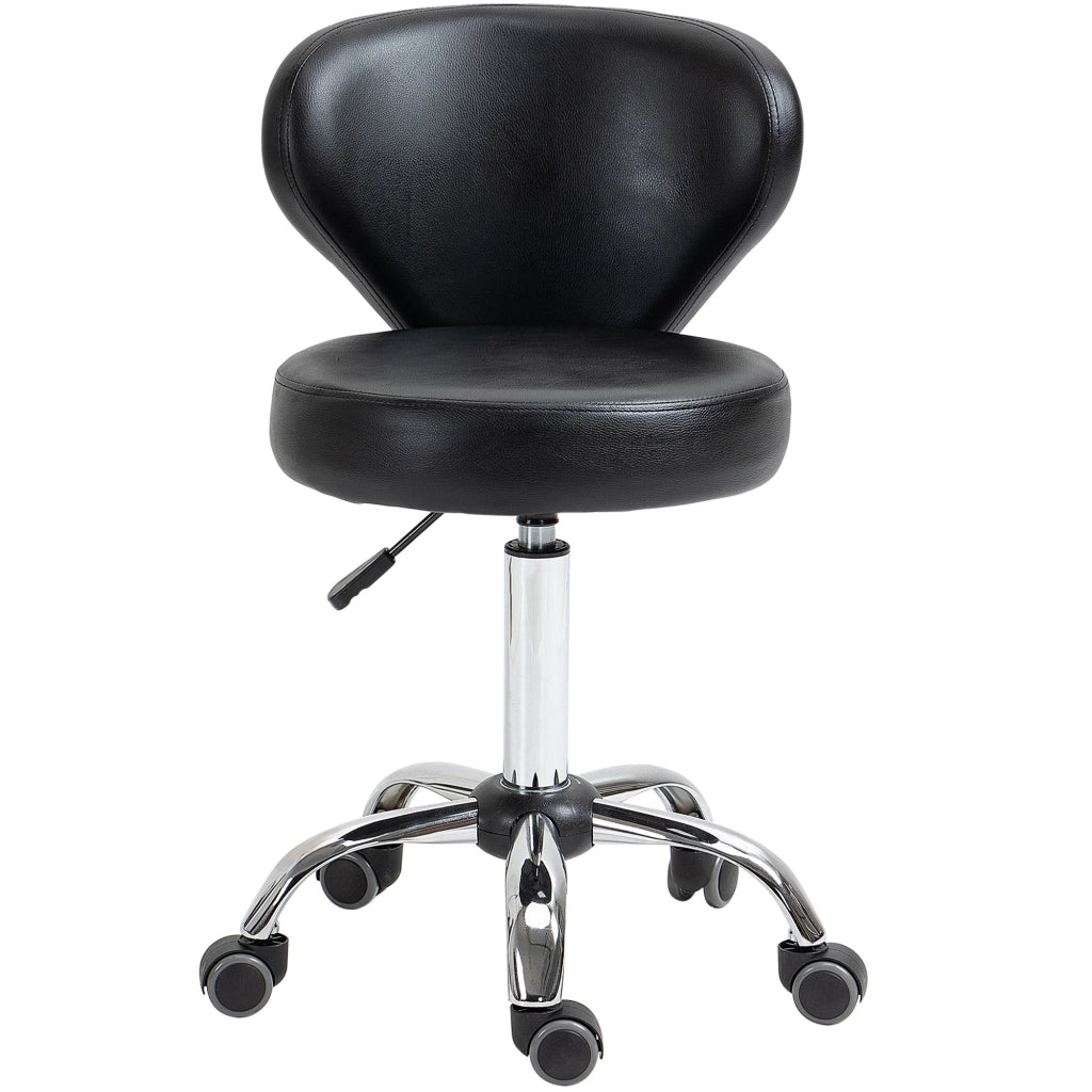 Sgabello in similpelle regolabile in altezza ¨C Minimal ¨C Nero