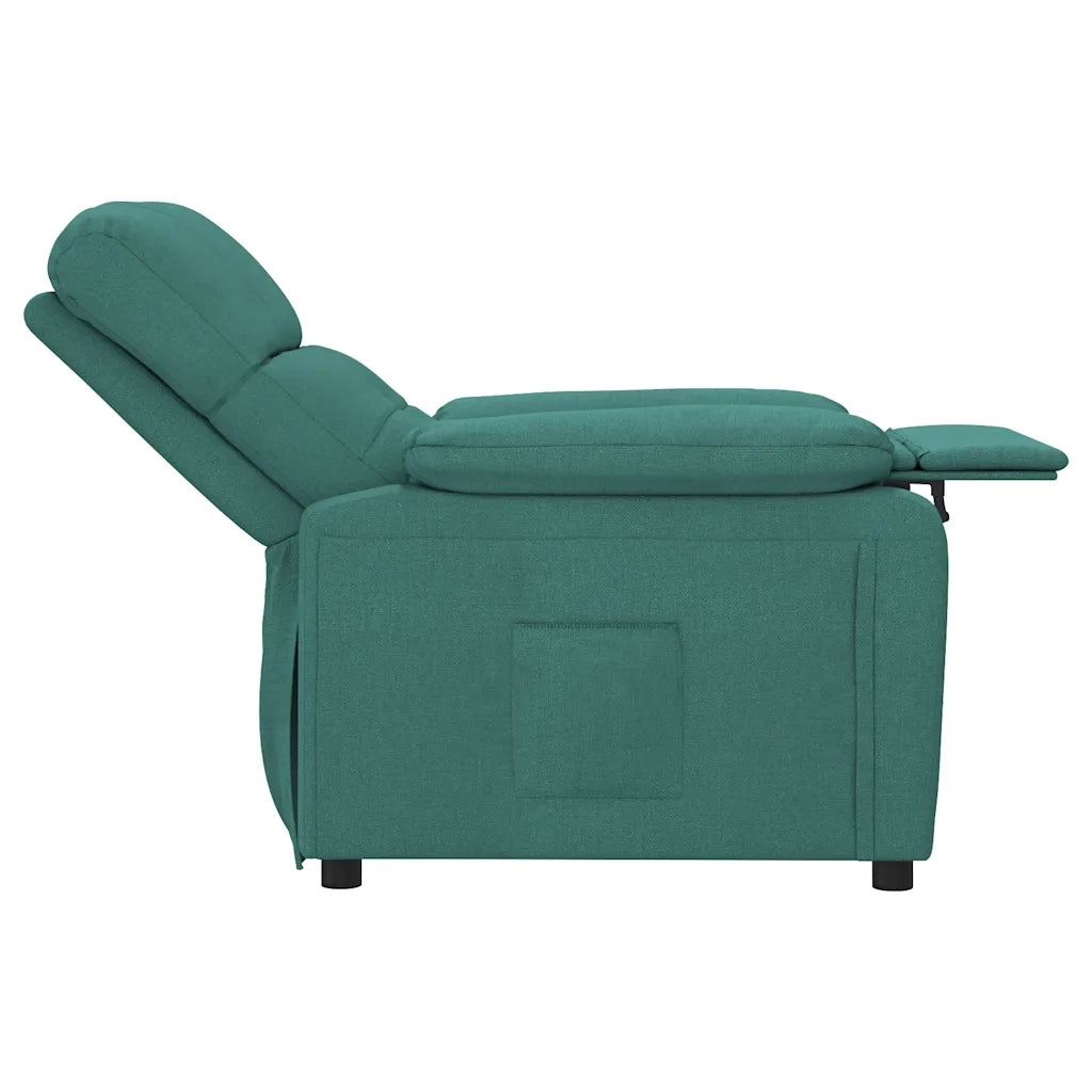 Poltrona Reclinabile in Tessuto Verde Scuro 348281
