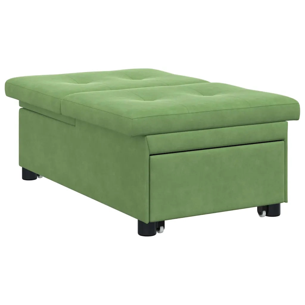 Divano letto Verde chiaro 194 x 67 x 82 cm Velluto 42008597