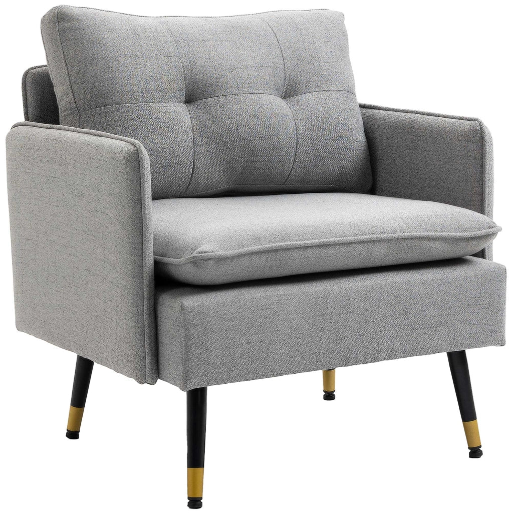 Poltrona Moderna con Braccioli ¨C Minimal ¨C Grigio 76x68x80 cm