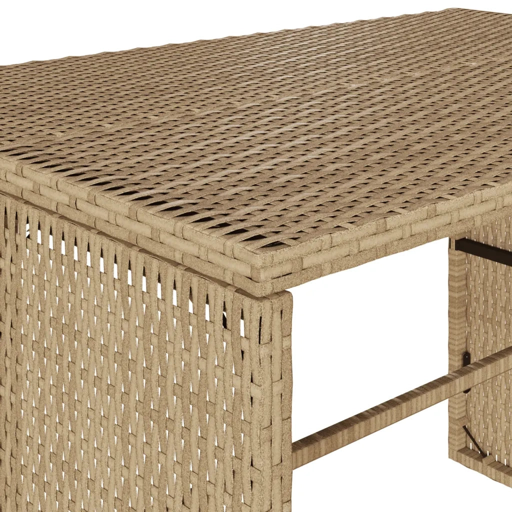 Set da Pranzo da Giardino 3 pz con Cuscini Beige in Polyrattan 4003905