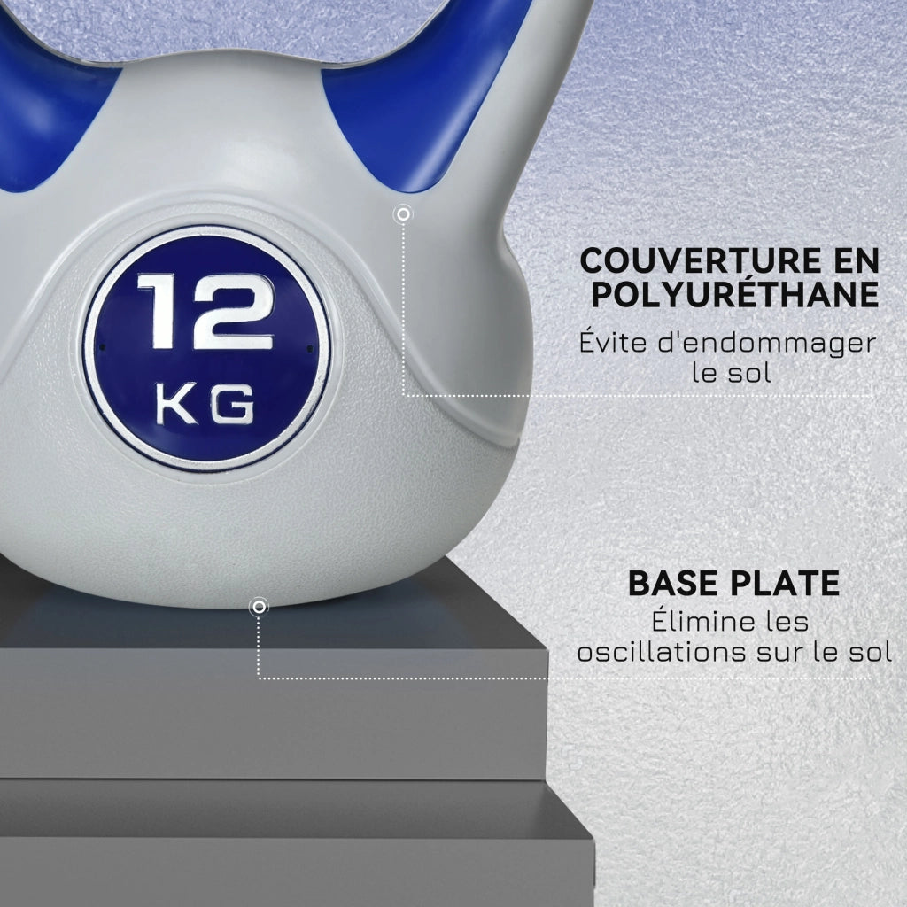 Kettlebell 12 kg ¨C zephmum ¨C blu 24x17x28 cm