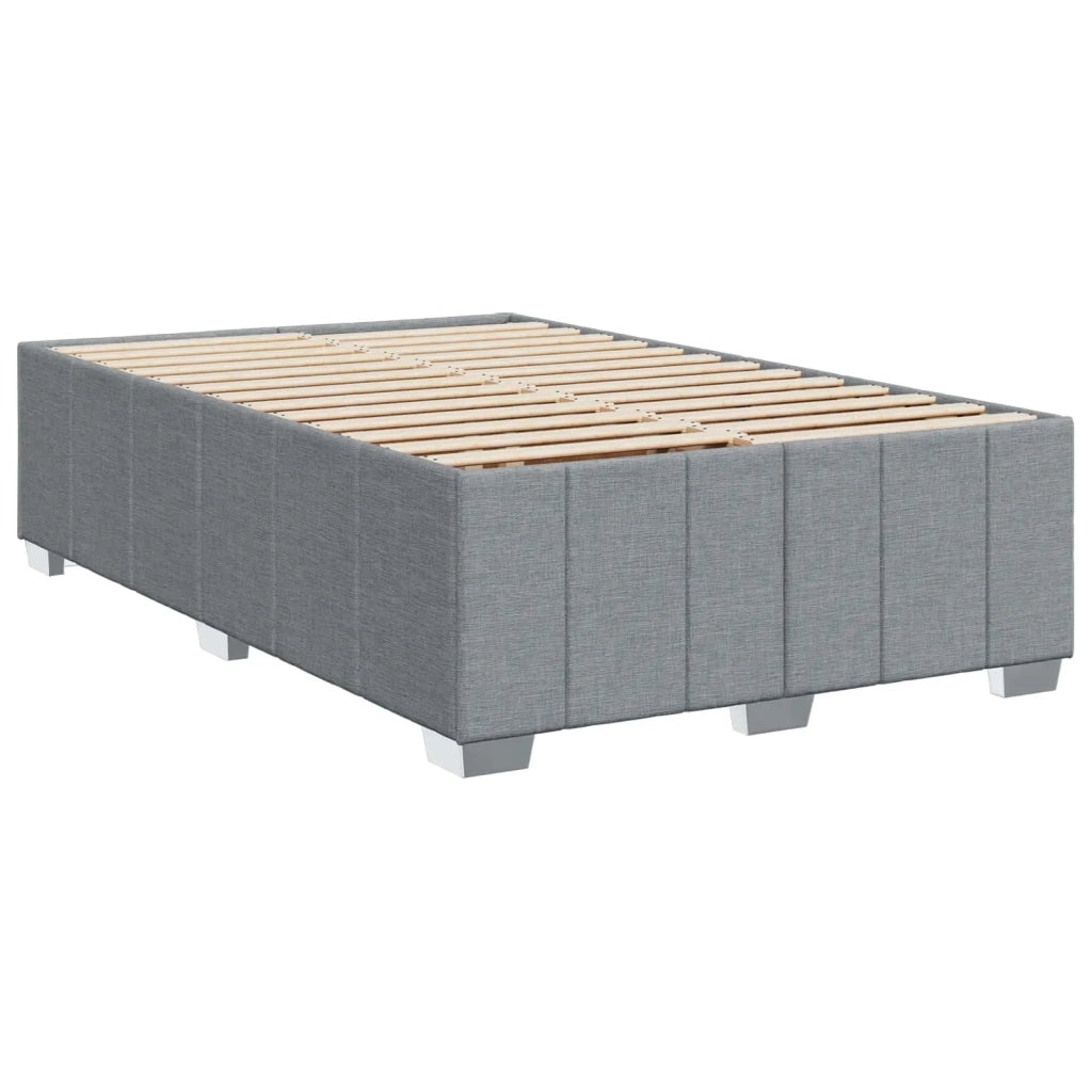 Letto Box Spring LED con Materasso Grigio Chiaro 120 x 190 cm 3455563