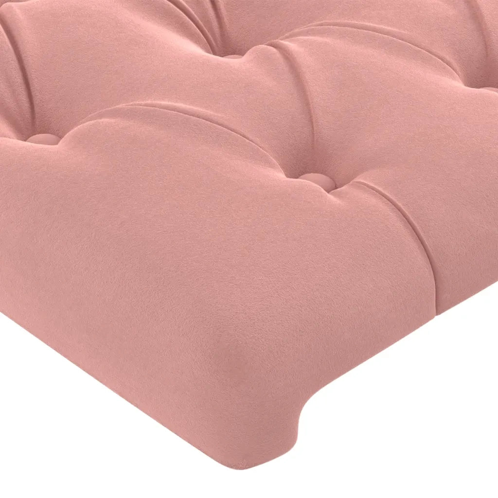 Giroletto con Testiera Rosa 100x200 cm in Velluto 3125927