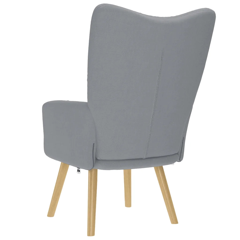 Poltrona | Sedia Relax Grigio Chiaro in Tessuto