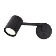 Applique nero moderno orientabile braccio GU10 10W Snow