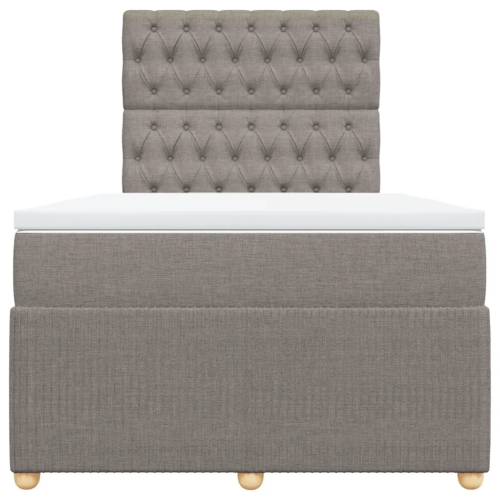 Giroletto a Molle con Materasso Tortora 120x200 cm in Tessuto 3292034
