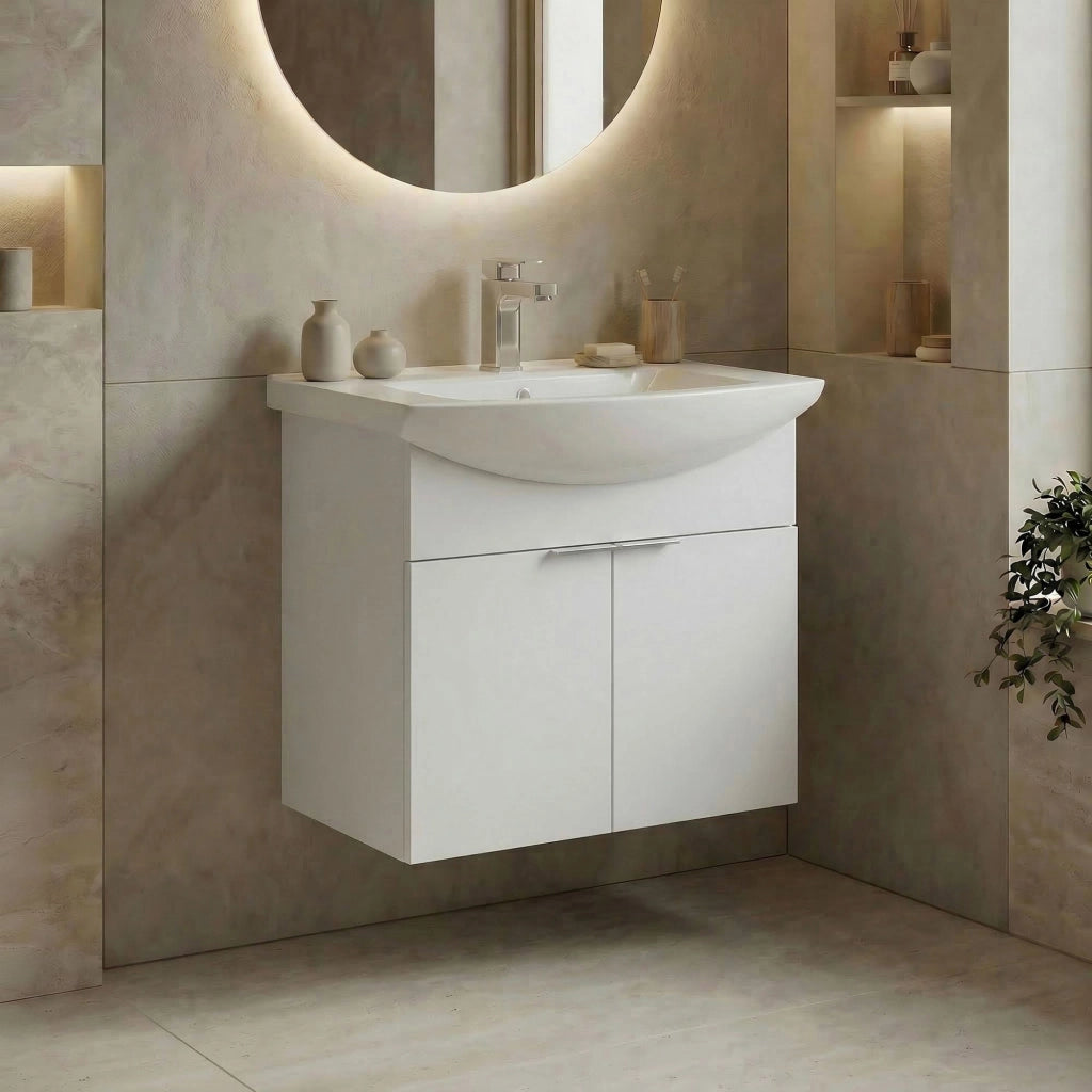 Mobile lavabo "Purus 55" - 55 x 50 x 58 cm - Bianco