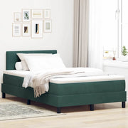 Letto a molle con materasso Verde Scuro 120 x 200 cm Velluto 3339101