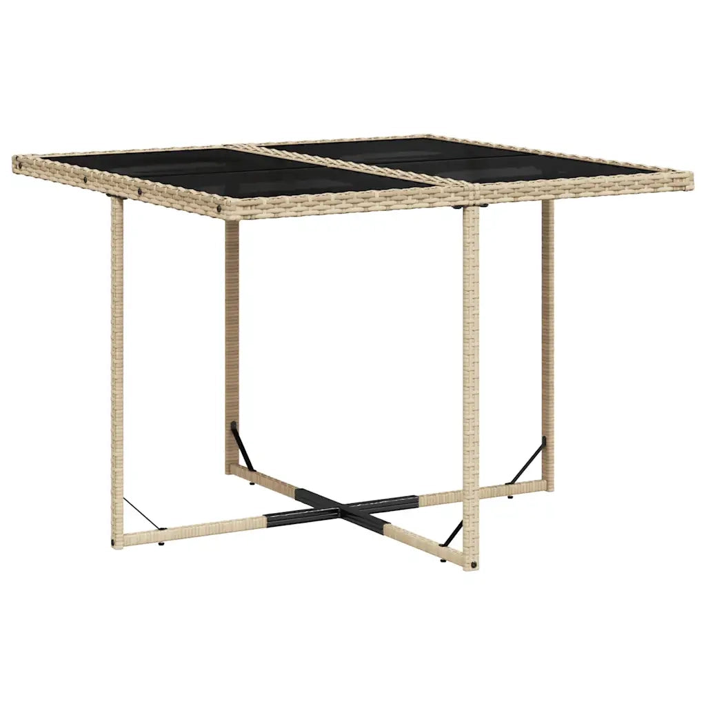 Set da Pranzo da Giardino 9 pz con Cuscini Beige in Polyrattan 3211678