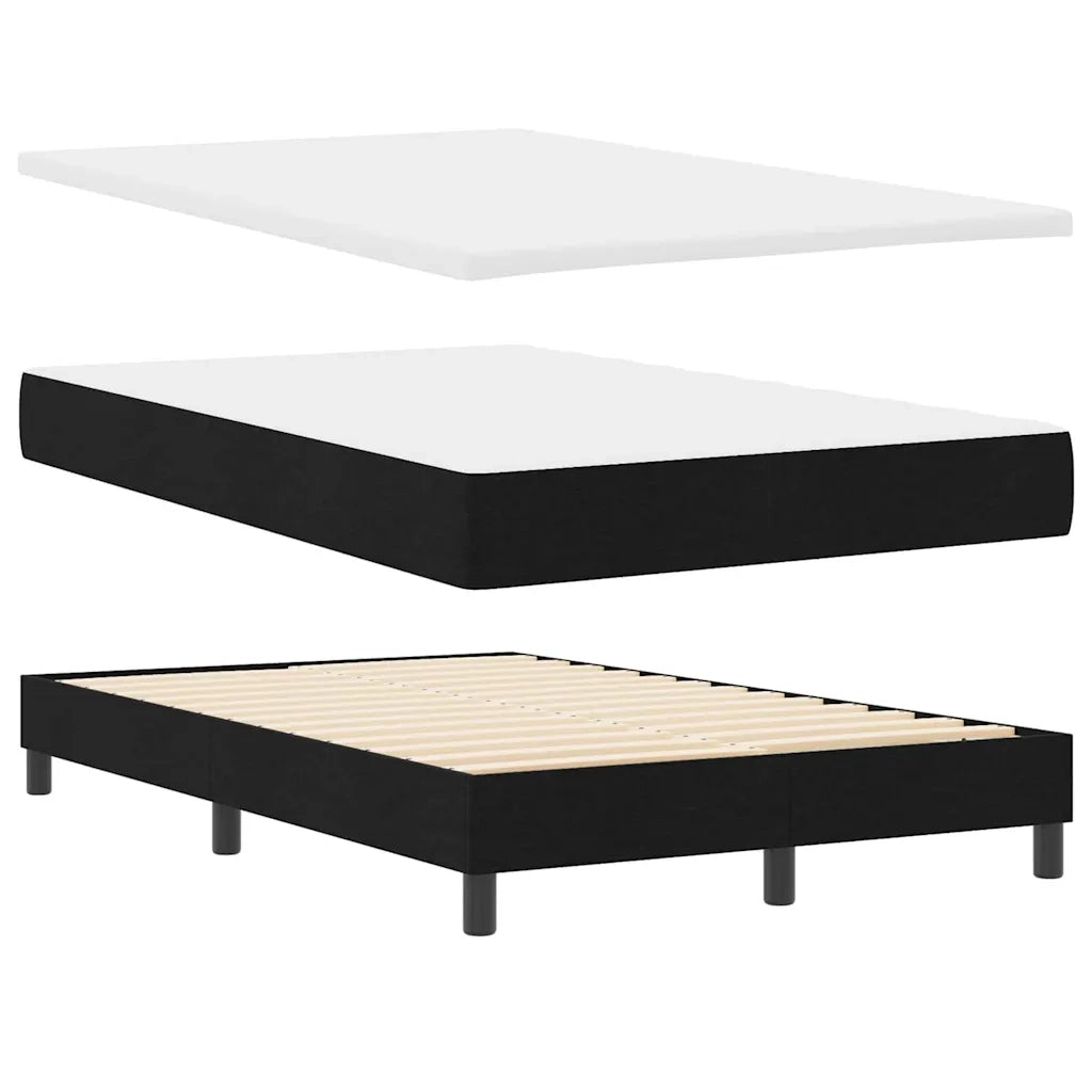 Letto a molle con testiera Nero 120 x 190 cm Tessuto 3338596