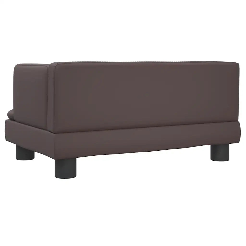 Divano per Bambini-Sofa-Divanetto Marrone 60x40x30 cm in Similpelle
