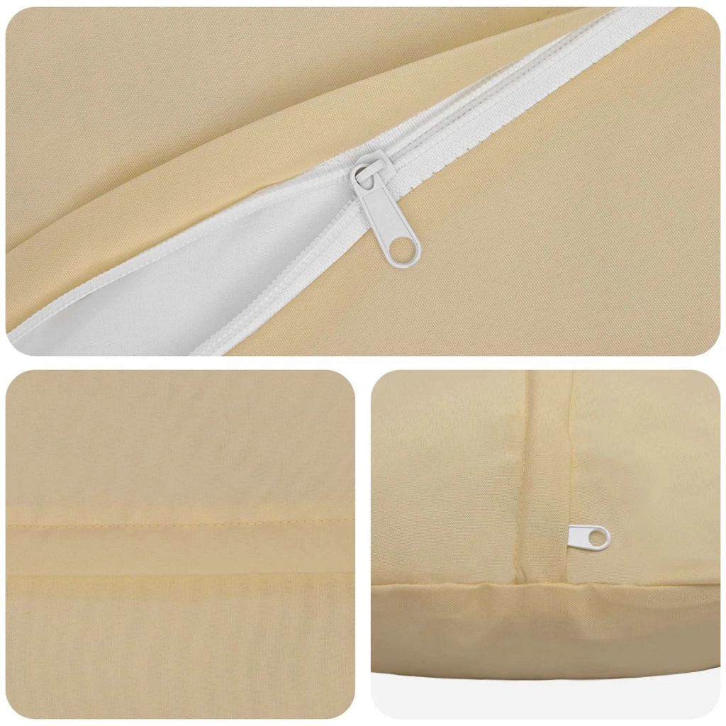 Federa 2 pcs HEERLEN Beige Ø 50 cm Poliestere 922665