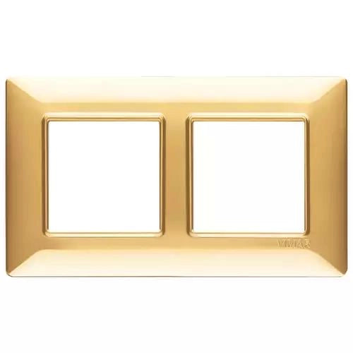 VIMAR PLANA - PLACCA 4M (2+2) INT57 ORO LUCIDO
