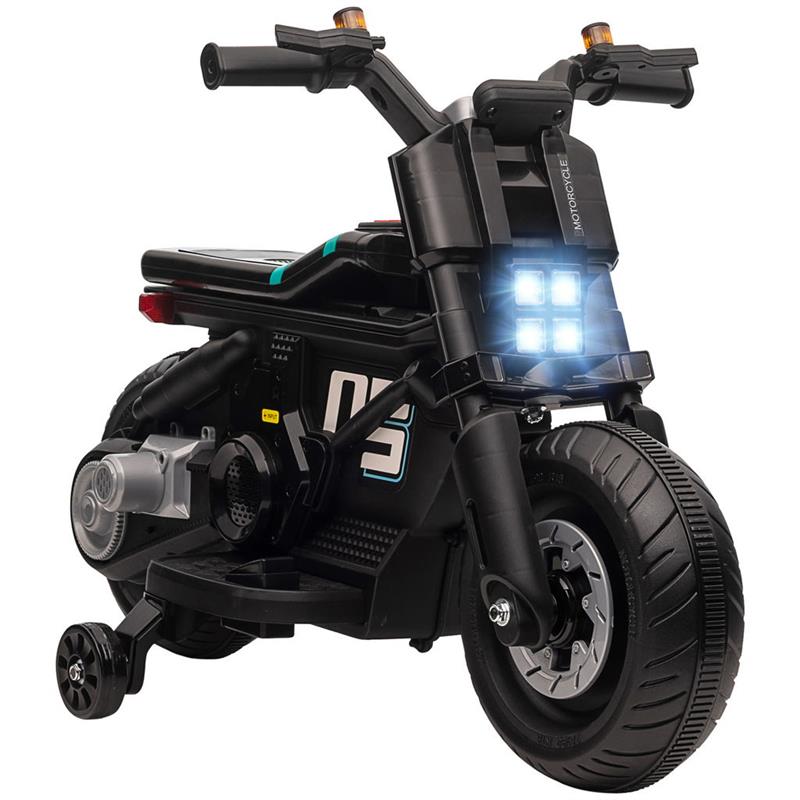 MOTO ELETTRICA CON ROTELLE PER BAMBINI 3-5 ANNI NERA