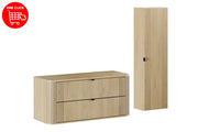 Set mobili bagno 120 cm con piano Ovalia Cremona 120 cm