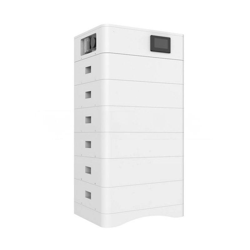 Kit 6 Moduli di Accumulo Impilabili Alta Tensione 30kWh LiFePO4 BMS Integrato, Inclusa Base e Box di Controllo, 100Ah, 307.2V, IP65, CEI 0-21 Garanzia 10 Anni SKU-120026