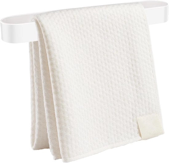 Supporto asciugamani 30cm - Autoadesivo & Montaggio a viti da parete - Bianco