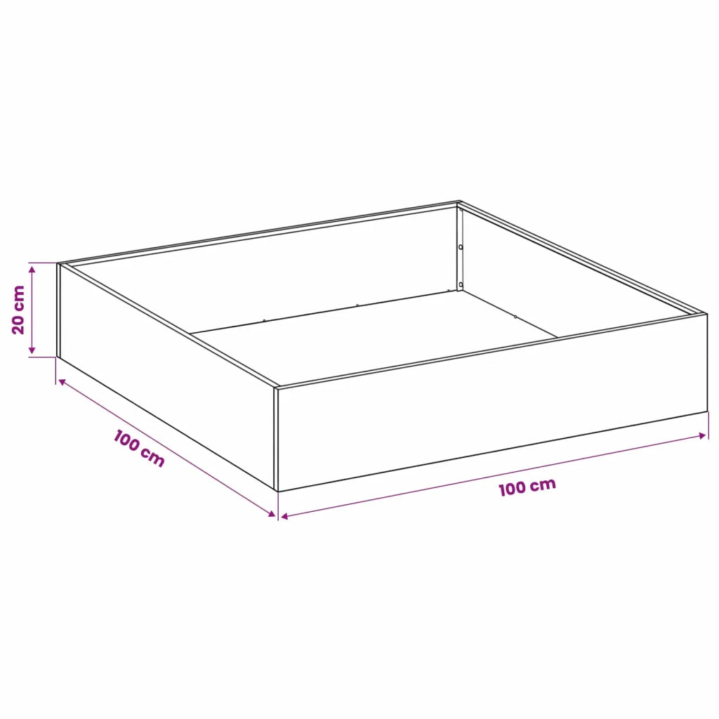 Vaso da giardino Bianco 100 x 100 x 20 cm 8005024