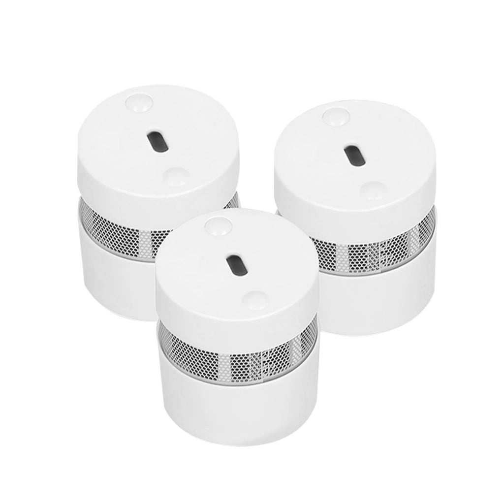 Set di 3 Mini-rilevatori di Fumo con 10 anni di Autonomia della Batteria Bianco Alecto