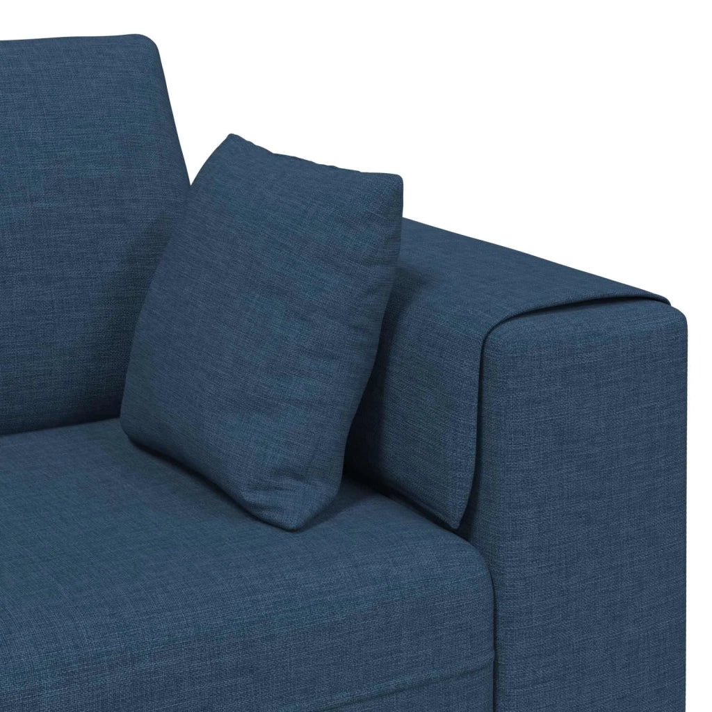 Divano con cuscino 3 pcs Blu Tessuto 3335169