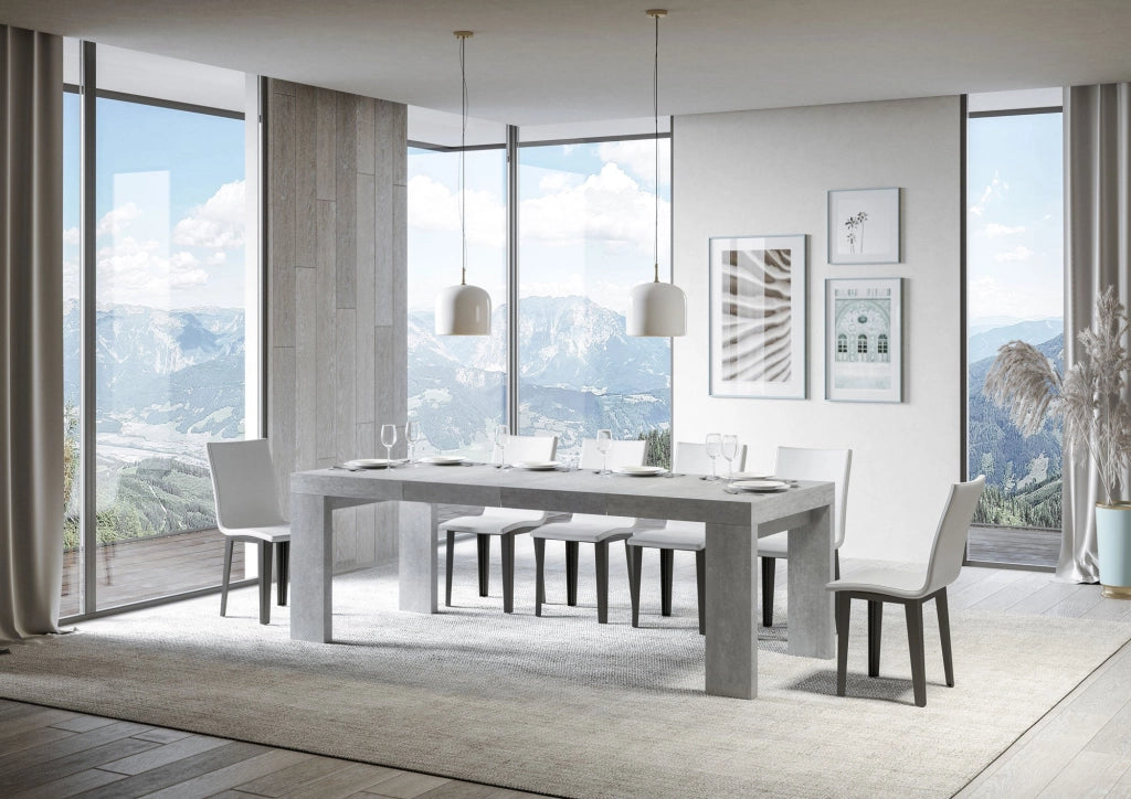 Tavolo Allungabile 140/244x90x77 cm Roxell Premium Cemento