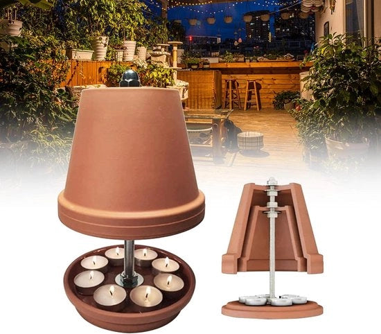 Luminaria ceramica per teiera con 4-6 candele