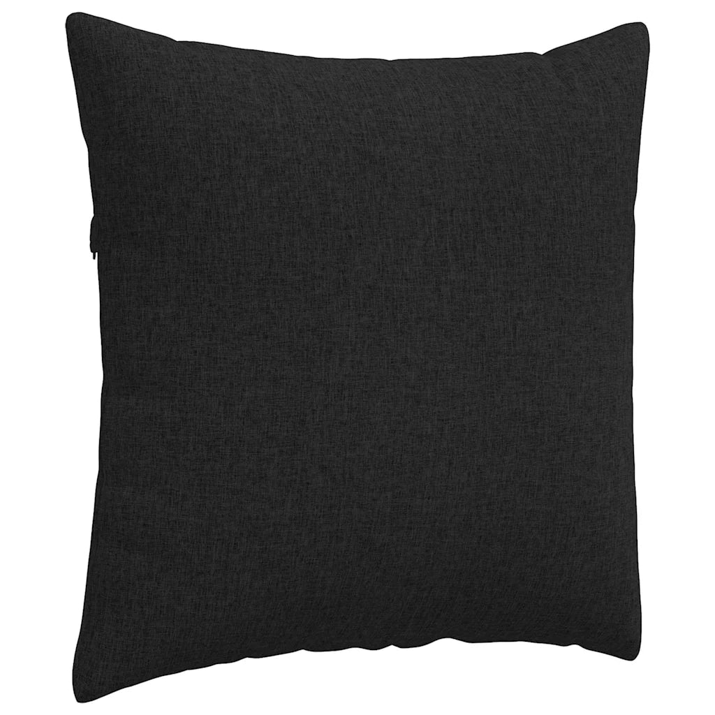 Cuscini da Divano 2 pz | Cuscini per sedie Nero 80 x 80 cm Tessuto