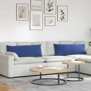 Cuscini da Divano 2 pz-Set di 2 Cuscini per Sofa Blu Polizia 120 x 40 cm