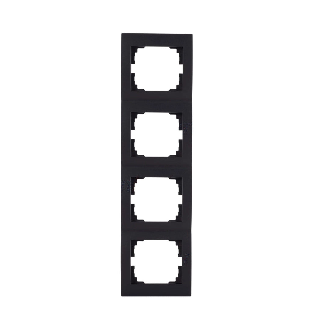 Cornice 4 posti verticale Logi nero opaco Kanlux 33580
