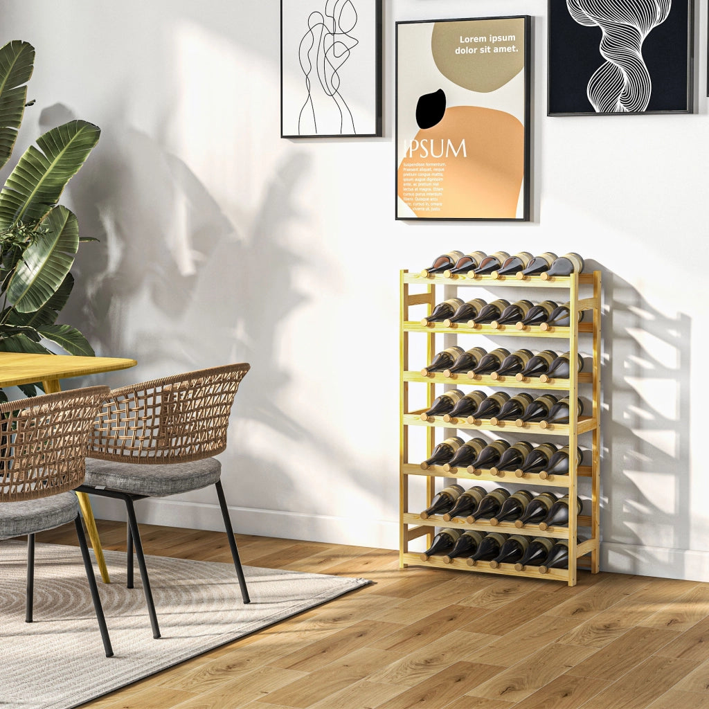 Libreria per Vino ¨C Minimal ¨C 63x25x102 cm Natural