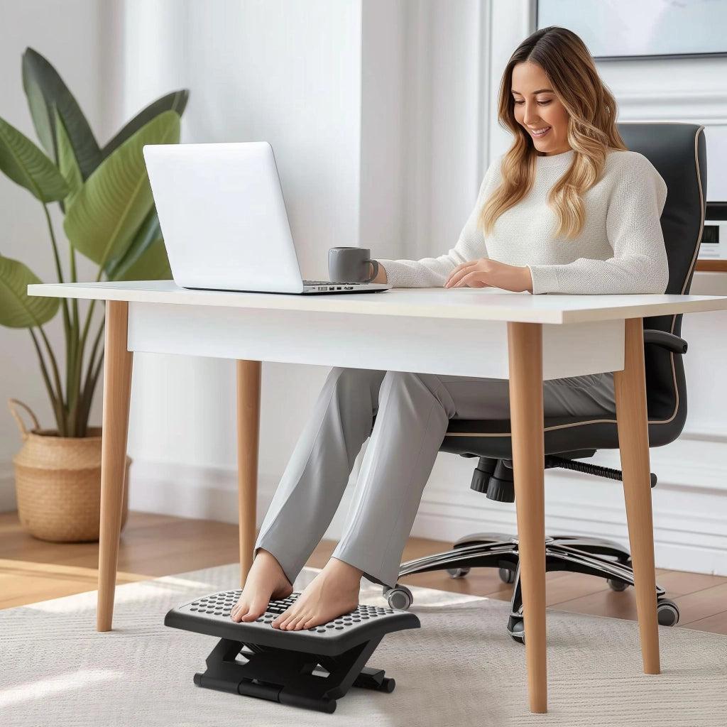 Poggiapiedi Massaggiante Elettrico Ergonomico ¨C Minimal ¨C Grigio Scuro 46x35 cm