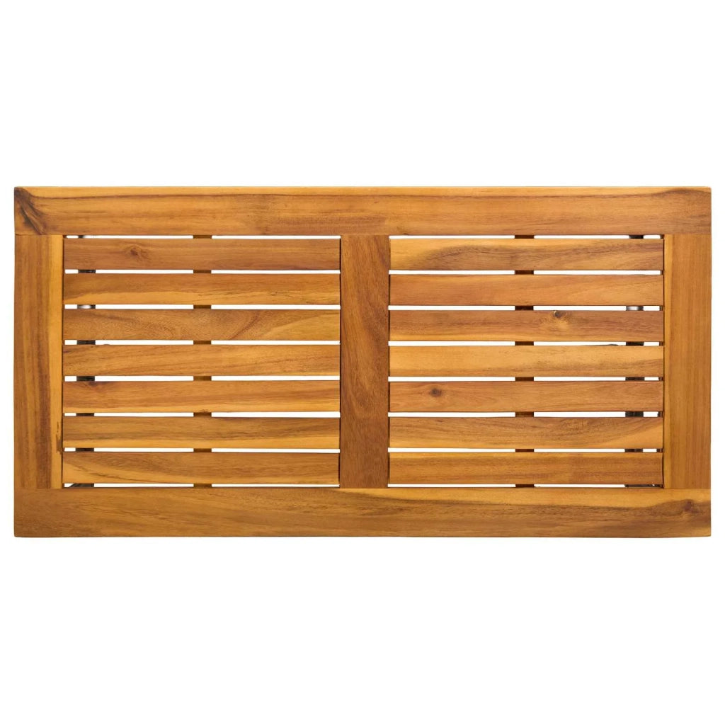 Tavolo da Esterno Nero 80 x 40 x 40 cm Acciaio e Polyrattan 42025145
