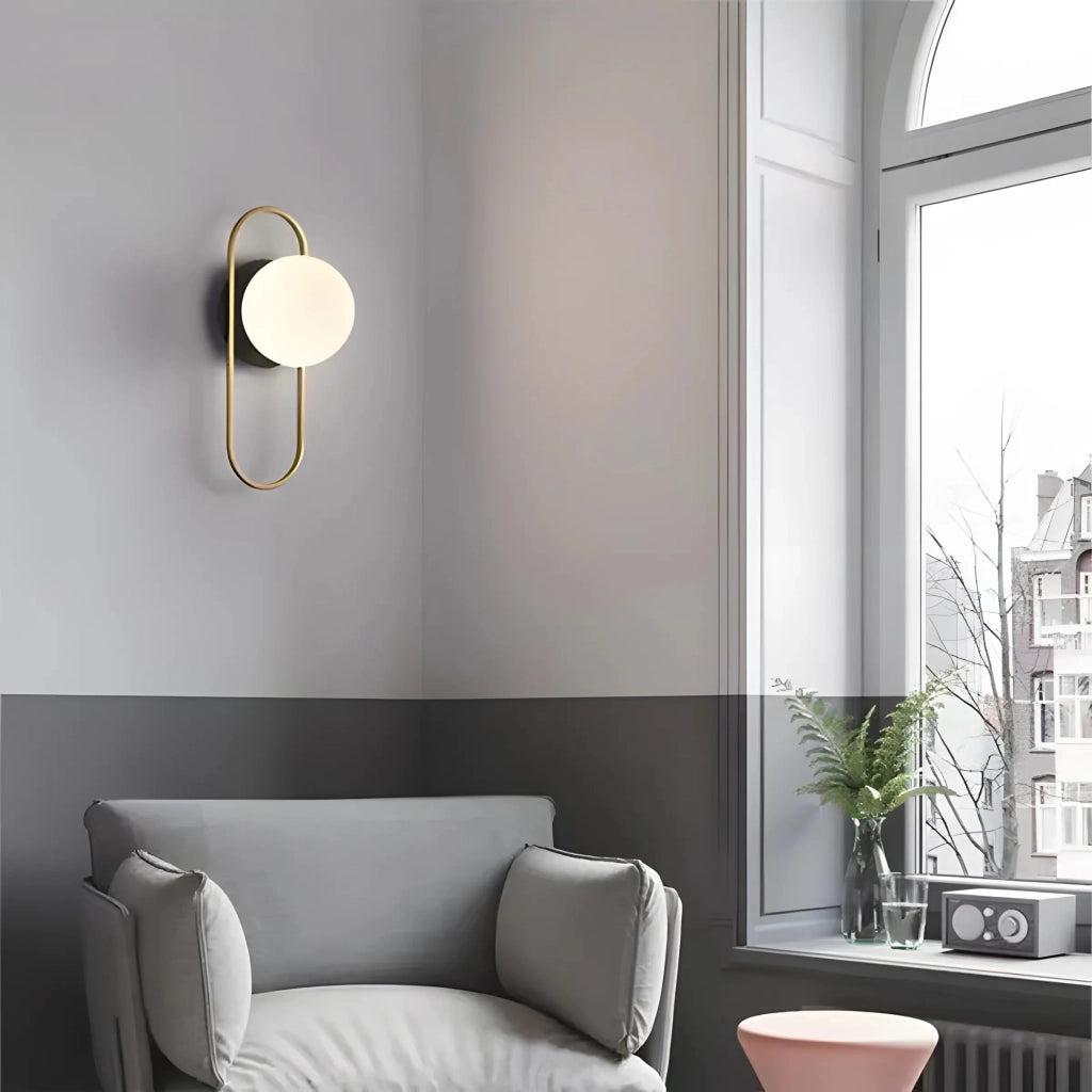 Lampada Da Parete APP1756-1W Brush Gold White