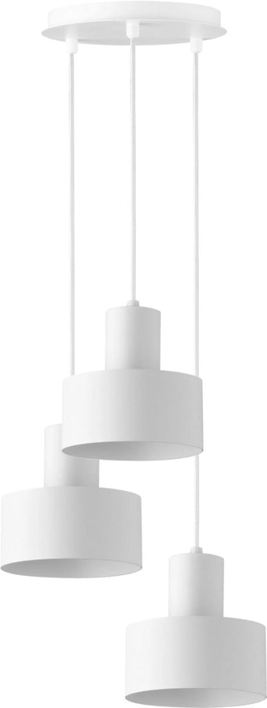 Lampada a sospensione bianca minimal tonda Rif 3xE27 Sigma