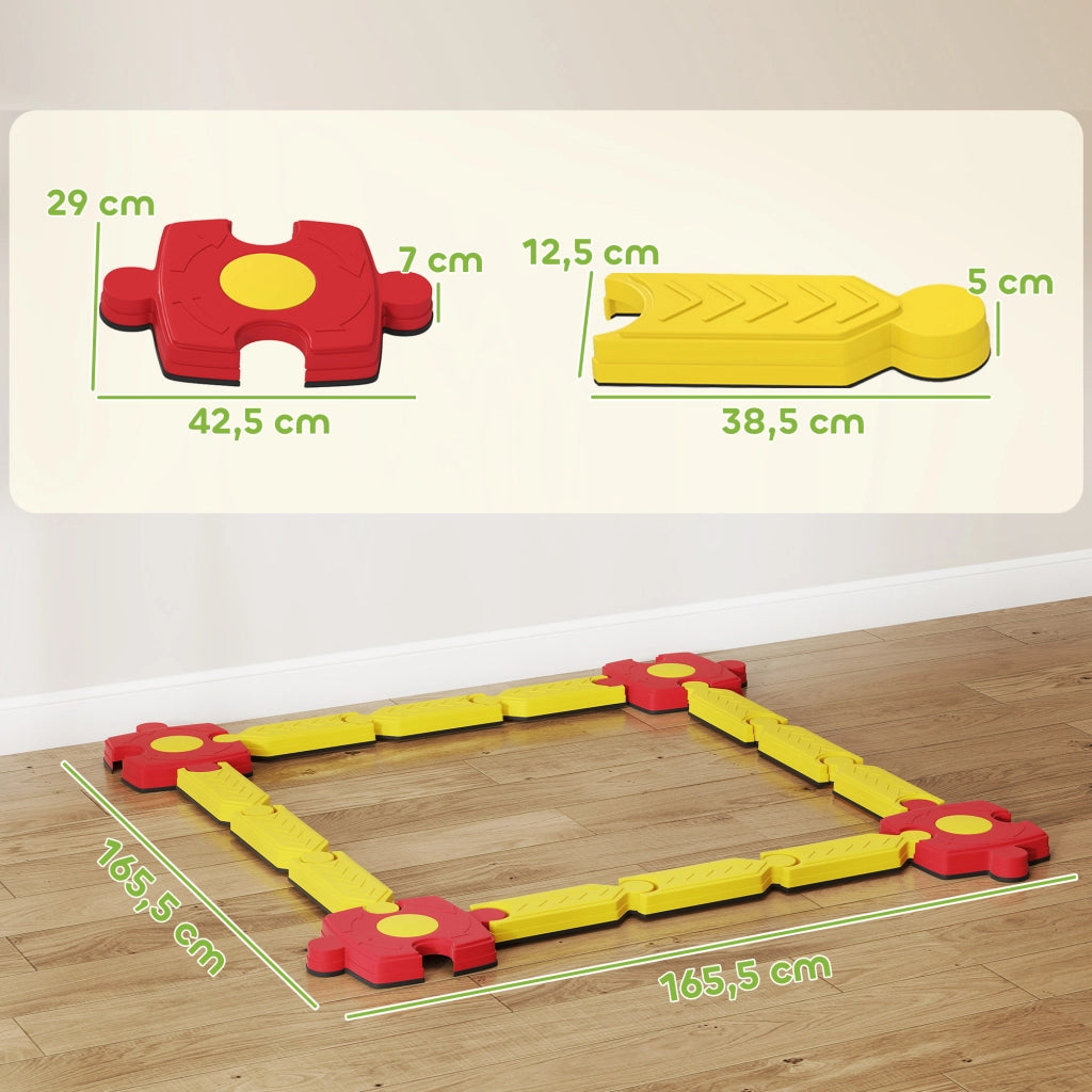Set di travi sospese per bambini ¨C zephmum ¨C Giallo e rosso