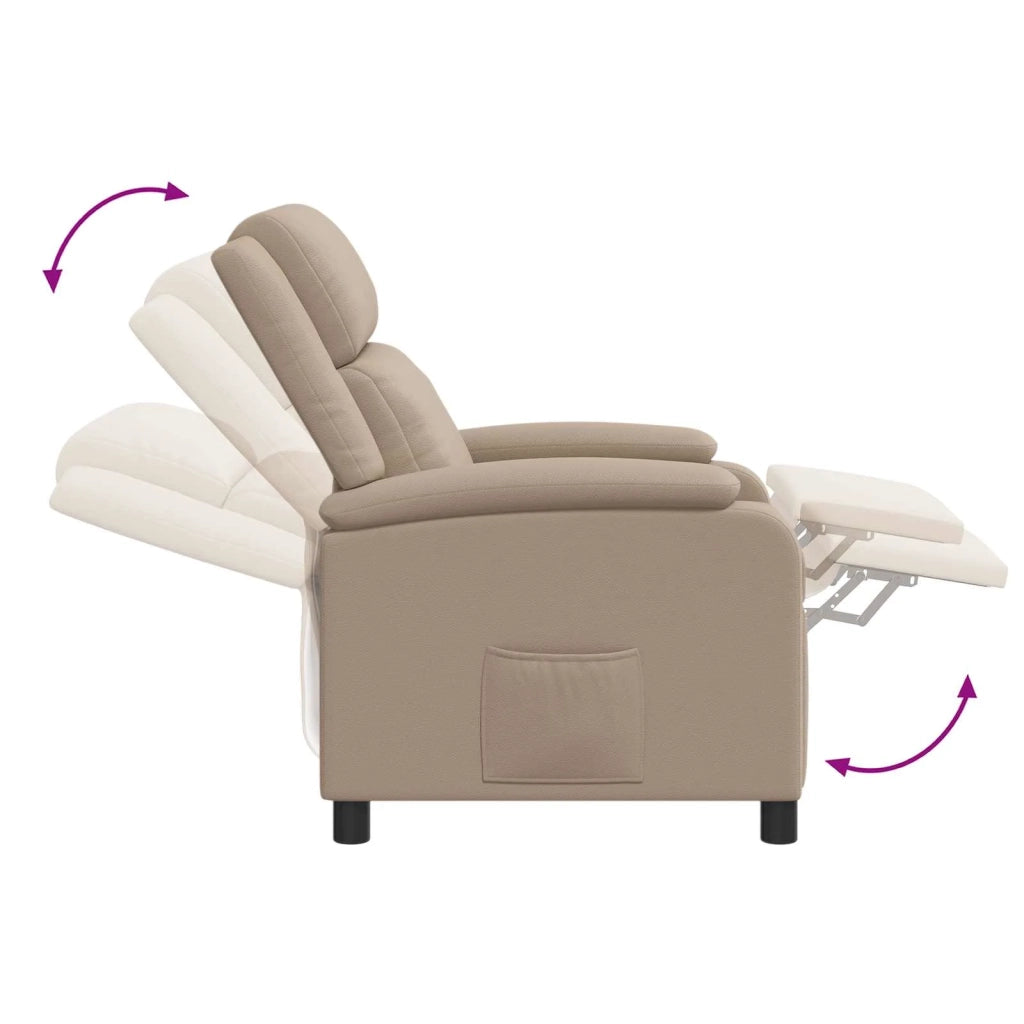 Poltrona reclinabile Cappuccino Similpelle 42034847