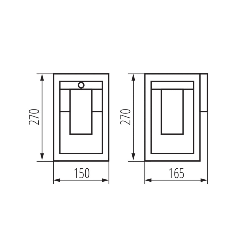 Kanlux VIMO applique esterna con sensore E27 15W marrone